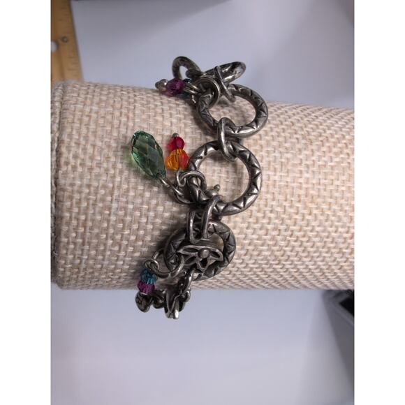 Brighton Chakra Charm Bead Bracelet Rare ! tarnished - Picture 8 of 12